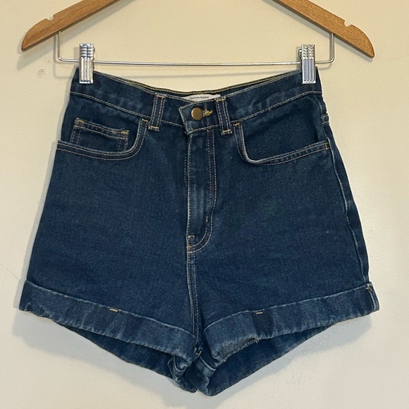 High-Waisted Jean Shorts (American Apparel) - Picture 1 of 6